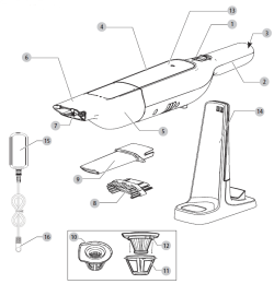 BLACK+DECKER HLVC315B10 Type 1 (QU) DUSTBUSTER onderdelen en accessoires