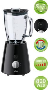 Braun 4186-JB3060BK 0X22311006 TributeCollection Jug blender JB 3060 Black onderdelen en accessoires